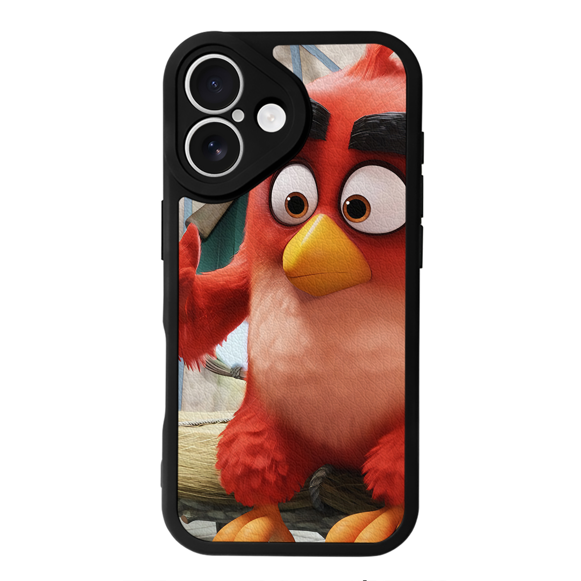 （画像用） Angry Birds アングリーバード 【iPhone 16シリーズ対応】シリコンスマホケース（レザー調） 材質：シリコン